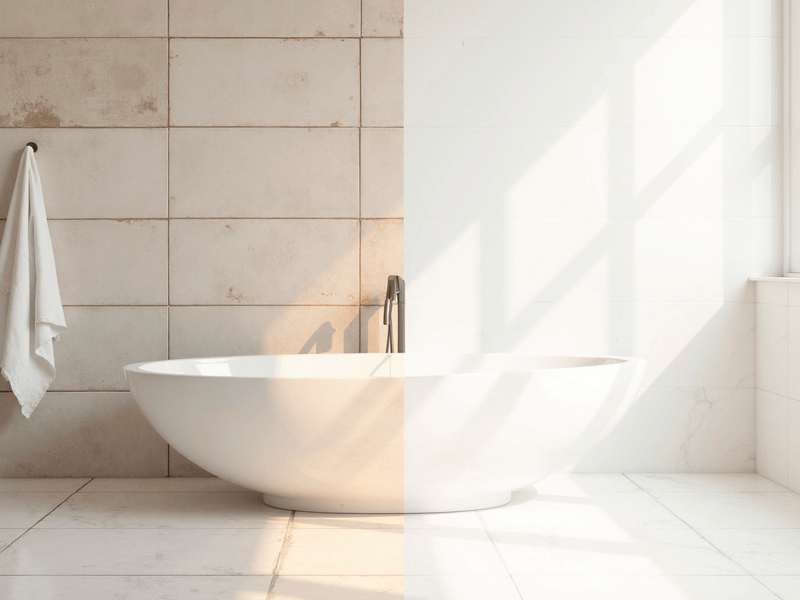 До и после уборки - санузел