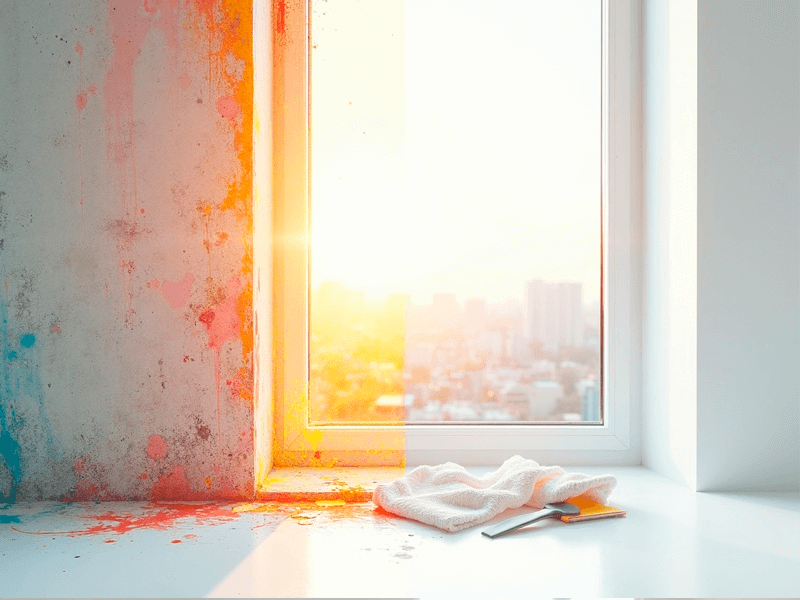 До и после уборки - окна